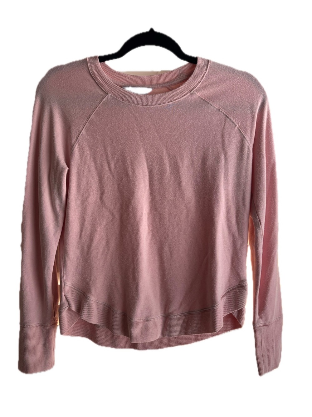 Athleta Mindset Soft Pink Long-Sleeve Crew Sweatshirt